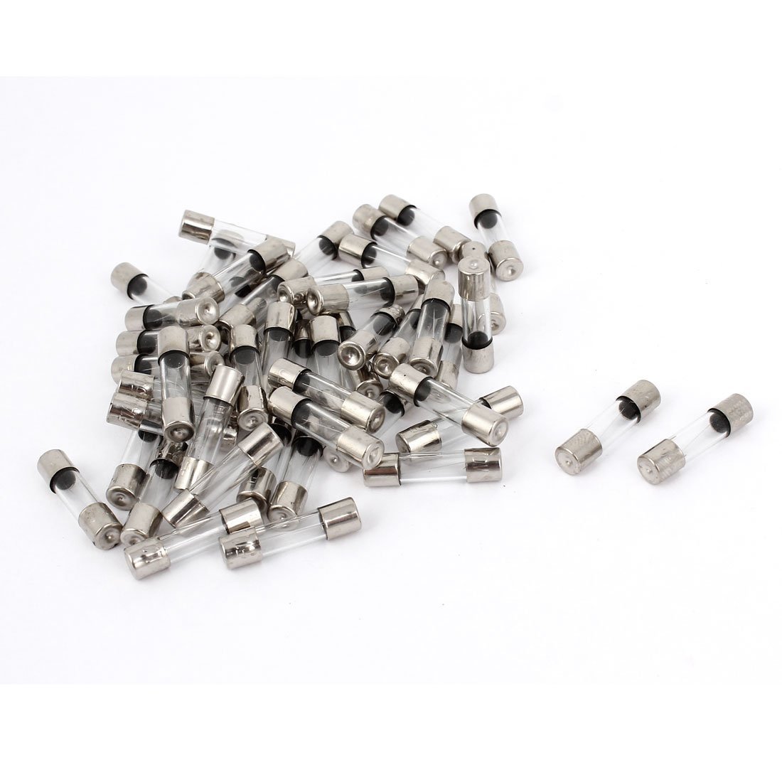 sourcingmap 50 Pcs 1A 250V Quick Fast Blow Glass Tube Fuses 5mmx20mm F1AL250V