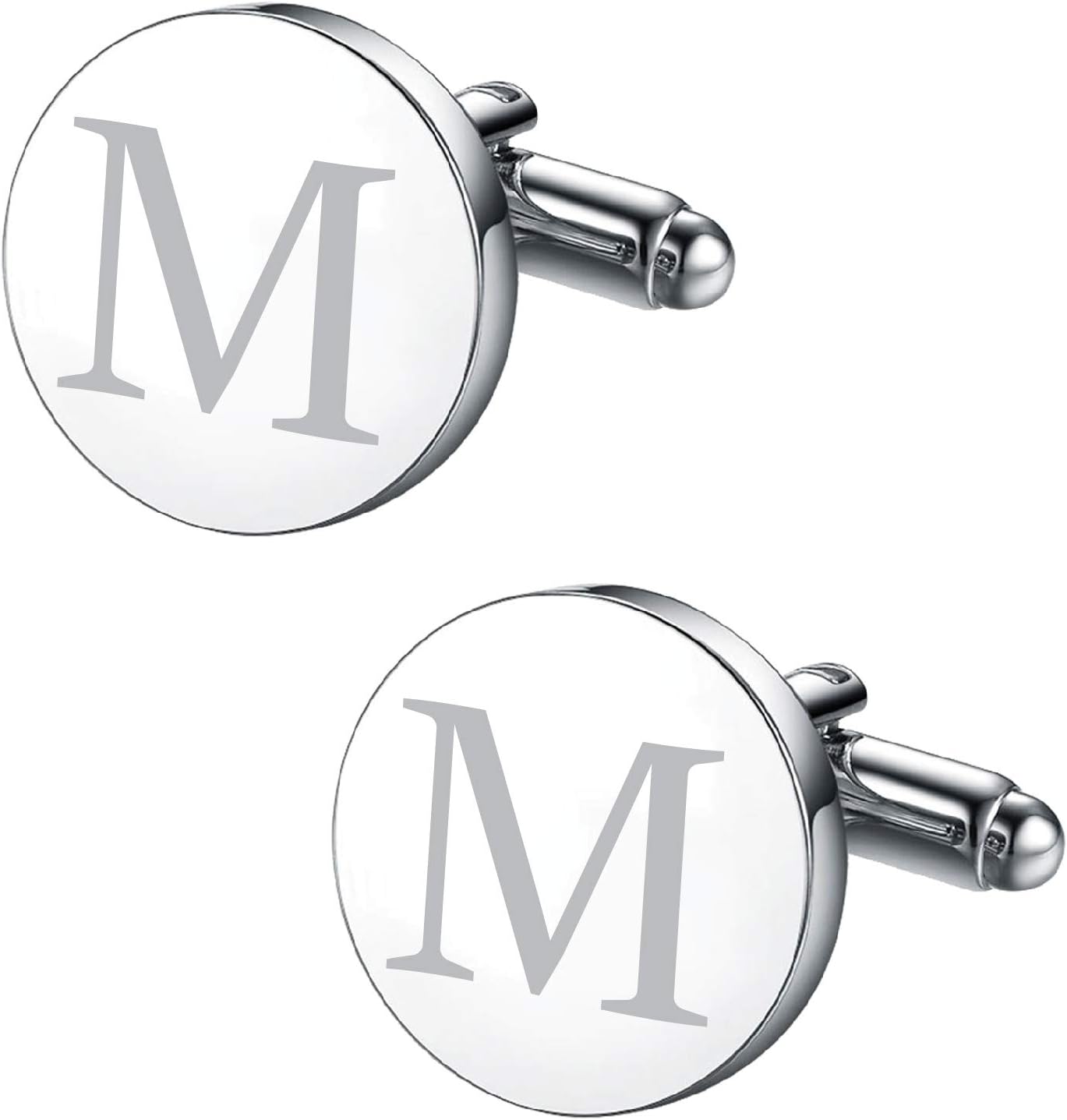Mens Classic Initial Personalized Cufflinks Alphabet Letter Business Wedding Gift Shirts A-Z