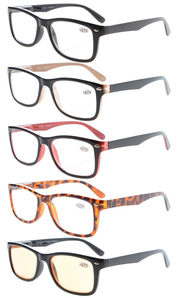 Eyekepper 5-Pack Classic Spring-Hinges Quality Reading Glasses Include Computer Readers +2.25 — image 1