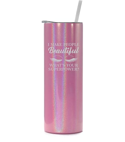Amazon.com | 30 oz Tumbler Stainless Steel Vacuum Insulated Travel Mug Cup  Lash Boss Makeup Lash Extension Artist (Light Blue Glitter): Tumblers &  Water Glasses