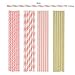 100PCS Drinking Straws, Jmkcoz Disposable Biodegradable Paper Straw for Birthday, Wedding, Baby Shower, Celebration and Hallowen Christmas Party Gold and Pink