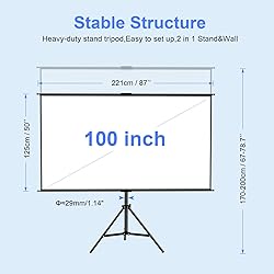 Projector Screen Tripod Stand 100 inch,Indoor