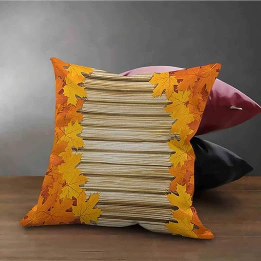HouseLook Fall Cushion Cover Decorative Fallen Leaves on
