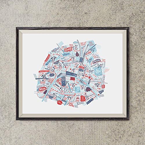 Paris map print