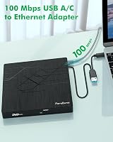 PeroBuno Super External CD/DVD Drive with USB 3.0 Ethernet Hub SD TF Card Reader view 5