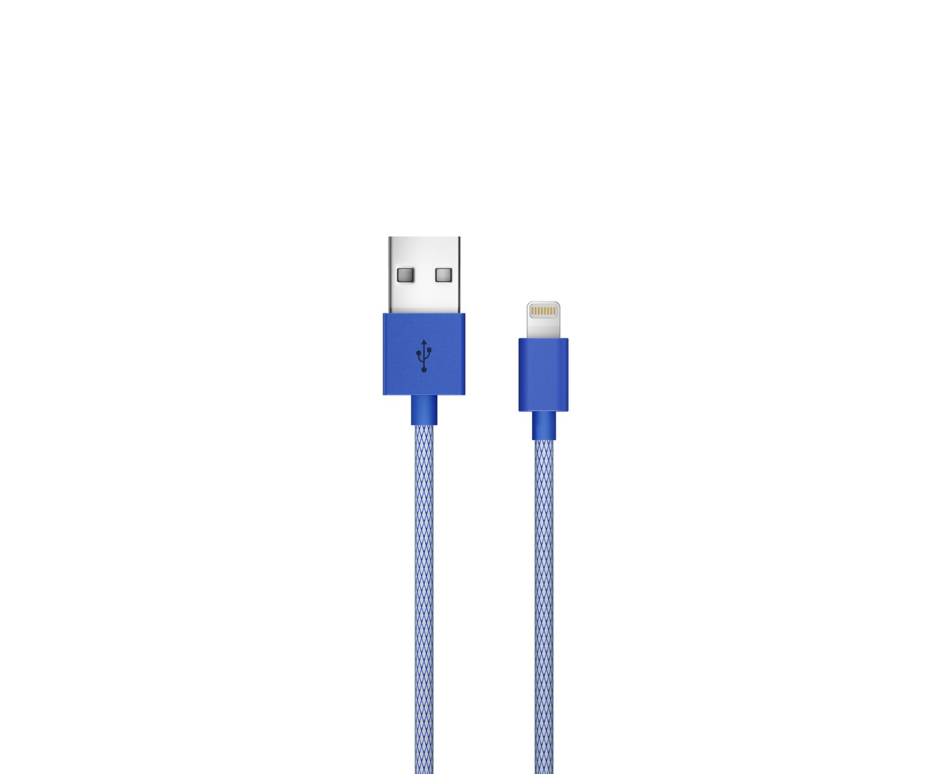 Just Wireless 1 8m Charge and Sync Cable Apple 8 Pin Blue - Color: Mesh Blue