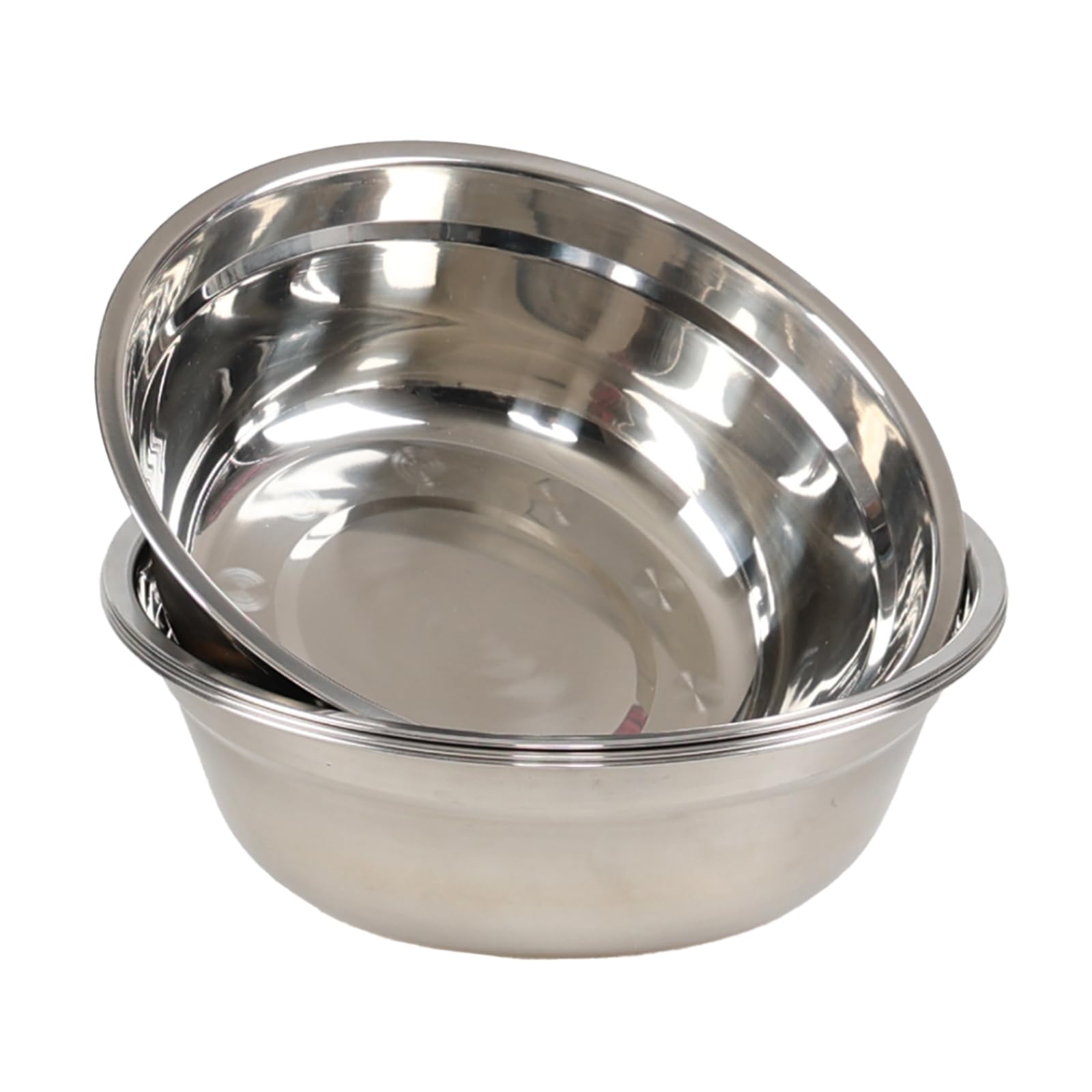 Yesdate 4 Pack Stainless Steel Mixing Bowls, 26 CM Mirror Polish Large Metal Salad Bowl Set for Kitchen Cooking, Baking, Prepping