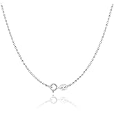 CIELTEAR 925 Sterling Silver Chain Necklace for Women Girls 1.2mm Cable Chain Italian Thin Silver Chain Super Sturdy & Lasting Shiney 16/18/20/22/24 Inch