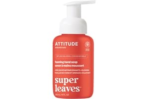 ATTITUDE Foaming Hand Soap, Made in Canada, EWG Verified, Dermatologically Tested, Plant and Mineral-Based, Vegan Personal Ca