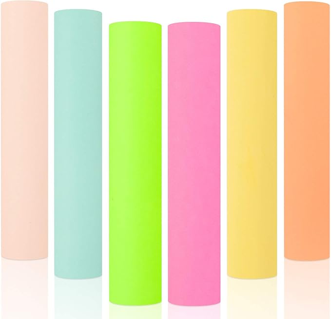 6 Sheets Glow in The Dark Vinyl Permanent Adhesive Craft Vinyl Roll for