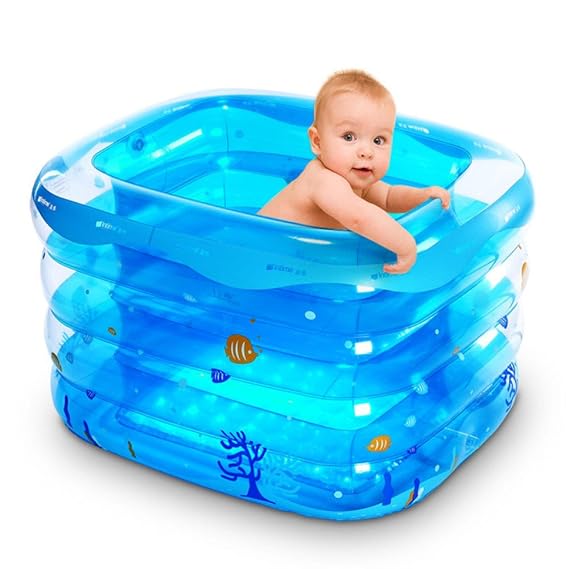 Rechteckiges Aufblasbares Familien-Pool Baby Schwimmbad Neugeborenen Nach Hause Isolierung Innen überdimensionalen Kind Badew