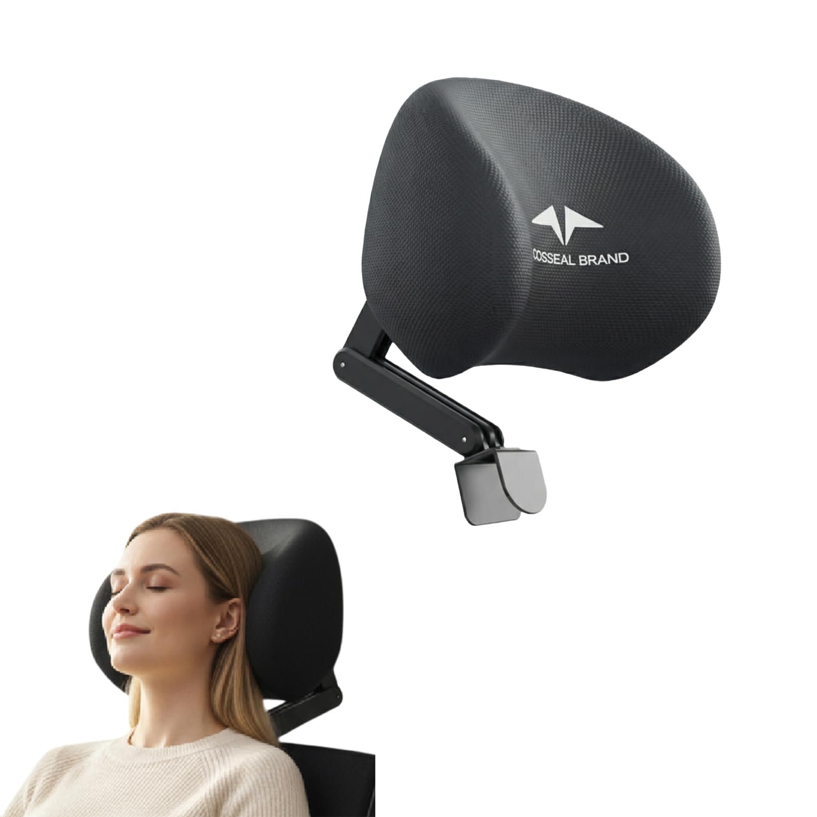 Photo 1 of 1 Pack Headrest Pillow, Office Chair Headrest Attachment, Neck Support for Office Chair, Back Cushion for Desk Chair for Ergonomic Comfort (Black)