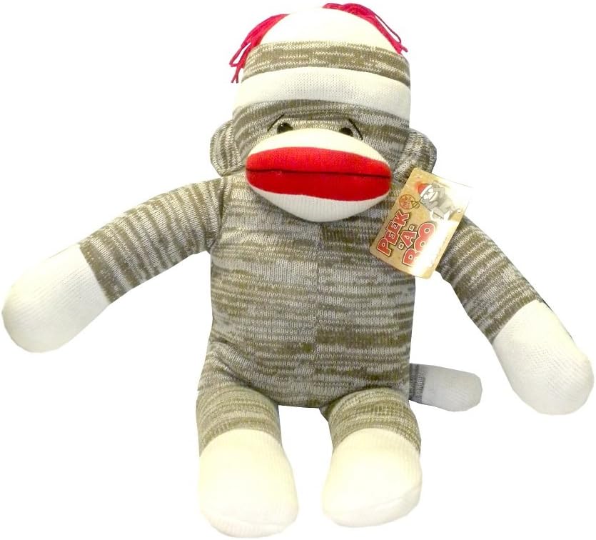 Peek-A-Boo Sock Monkey Plush Pillow 2-In-1 Great for Sleep Play or Travel