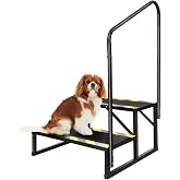 Kinchoix 2 Step RV Stairs, Hot Tub Steps, Outdoor Spa Step Ladder with Handrail,Portable Economy 5th Wheel Stair for Travel Trailer, Motor Home, Camper and Porch with Non-Skid Tapes