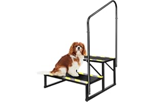 Kinchoix 2 Step RV Stairs, Hot Tub Steps, Outdoor Spa Step Ladder with Handrail,Portable Economy 5th Wheel Stair for Travel Trailer, Motor Home, Camper and Porch with Non-Skid Tapes