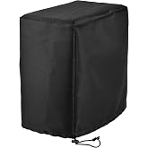 CPU Dust Cover Medium Size CPU Computer Desktop Gaming PC Mid-Tower Full Body Protective Cover Case with Adjustable Solid Cord Tight Rope Black -9W x19D x20H in