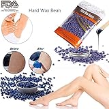 AINATU European Hot Hard Wax Beans Waxing Beads for Women Men Body Hair Removal Depilatory 100g Natural Ingredients (Purple)