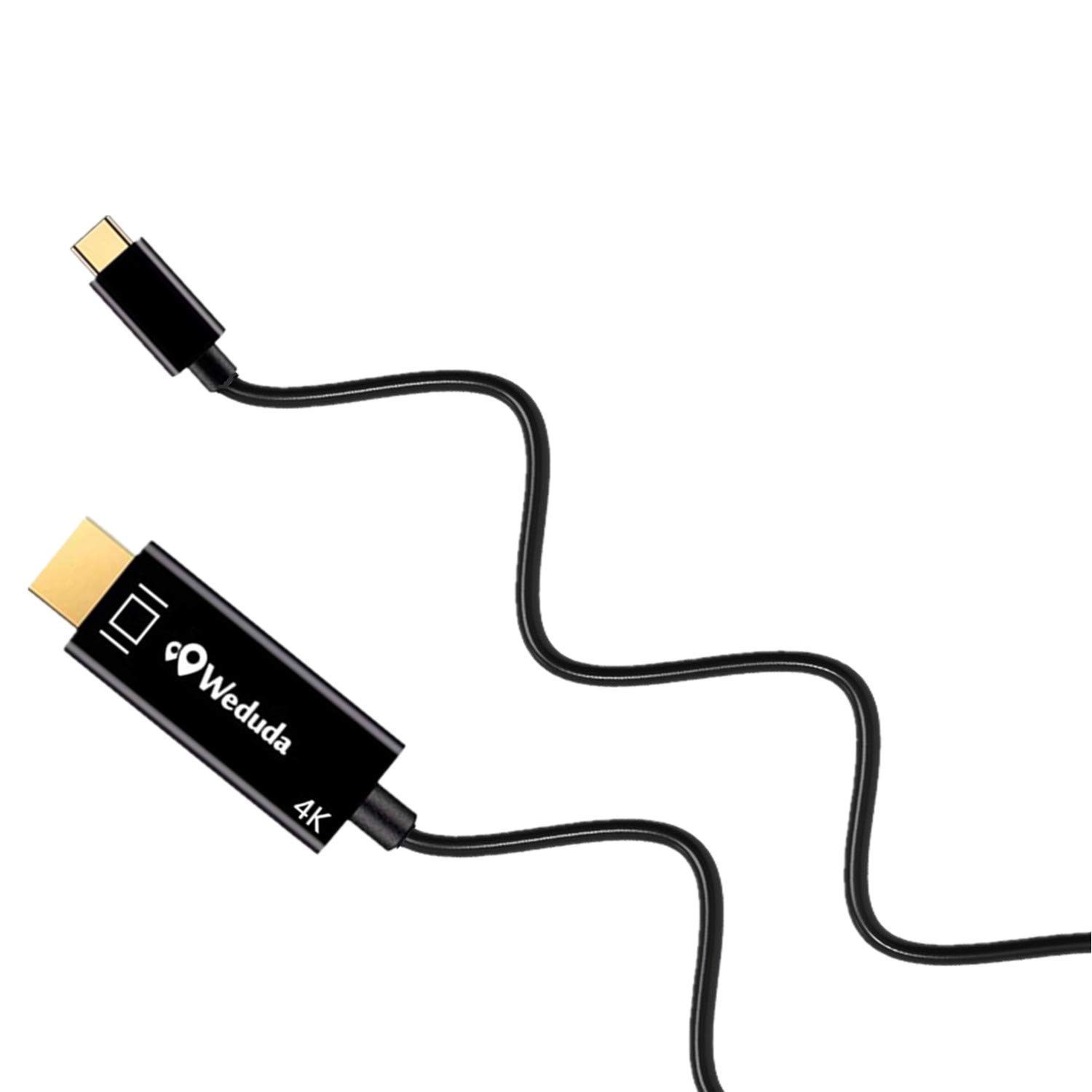 USB C to HDMI Cable 6FT, Weduda USB 3.1 Type C (Thunderbolt 3 Port) to 4K HDMI (2.0/1.4) Cable Male to Male for New MacBook, MacBook pro, iMac, Chromebook Pixel, Galaxy Note 8/S8/S8 Plus