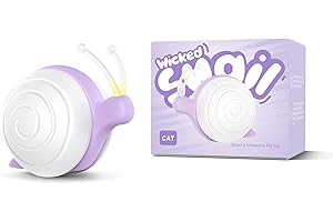 Cheerble Interactive Cat Toy for Indoor Cats, Wicked Snail, [2024 Upgraded] Kitten Toys, Automatic Cat Toy with LED Lights, D