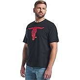 Justin J-G3176 Men's Cowboy Live On Tee Western Graphic Shirt, Vintage Style, Casual Short Sleeve, Comfortable Cotton Blend