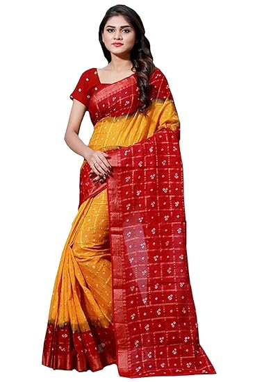Women's & Girl's Mysore Silk Cotton Saree With Blouse Piece