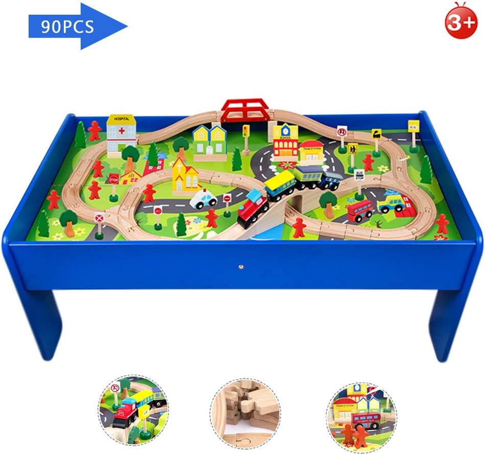 kids train track table