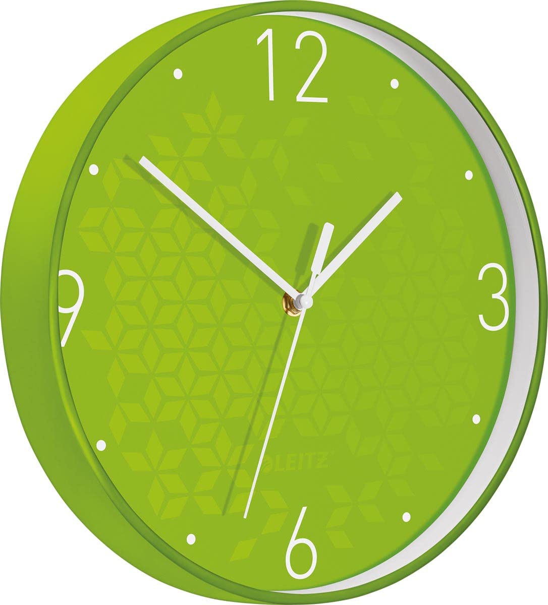 Leitz WOW Quartz Wall Clock, Perfect for Office, Kitchen, Living room and Bathroom, 29 cm - Green