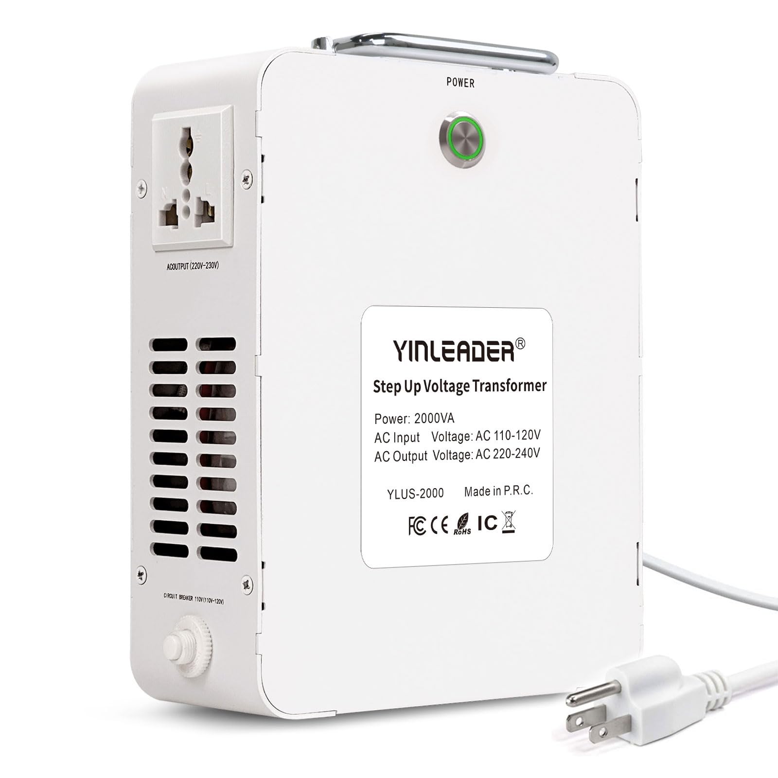 Photo 1 of Yinleader Step Up Transformer 110v to 220v 2000w Voltage Converter Using 220/230/240 Volt European Asian Appliances in The USA