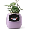 PLANTSIO Smart pet Planter Robot Guidance on Plant Care with Emojis, Adorable Plant Companion with Rich Gesture Interaction, Neat Desk Setup Gift (Purple)