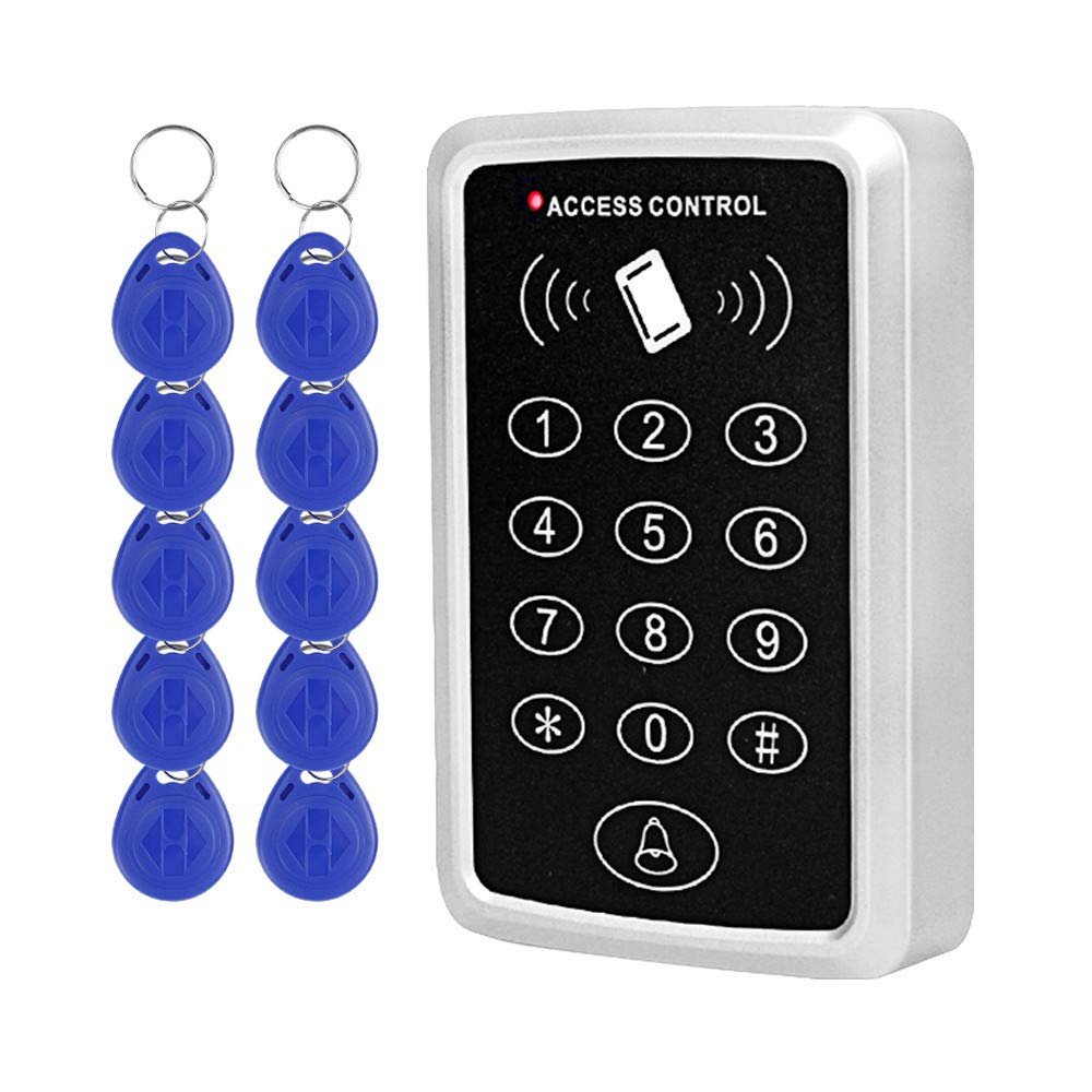 Dongyang RFID Access Control Keypad Outdoor 125KHz EM Card Reader +10pcs Keyfobs For Door Access Control System