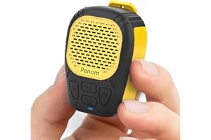 PENOM Wearable Bluetooth Speaker,Clip on Wireless Jobsite Water-Resistant Portable Speaker, Built in Mic for Hands-Free/Call, Suitable for Indoor & Outdoor Use （Update Version Yellow）