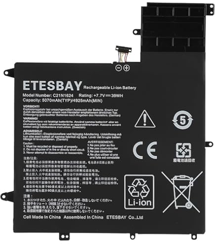 Amazon.com: Hubei C21N1706 Laptop Battery Compatible with Asus