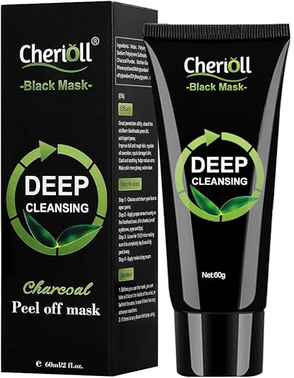 Download Cherioll Black Mask Activated Carbon Remover Deep Cleaning Facial Mask Amazon Co Uk Beauty PSD Mockup Templates