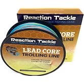 Reaction Tackle Lead Core Trolling Line - Color Changing Metered Braided Line for Trolling, Fast Sinking Depth Control for Walleye Trout and Salmon