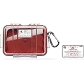Pelican 1020 Micro Case (Red/Clear)