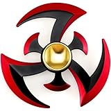 ONEMORES Fidget Spinner Toy Triangle Single Finger Decompression Gyro Hand Spinner Fingertip Gyro (Red+Gold)