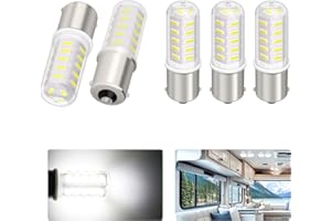 ULITECO BA15S 1156 1141 7506 1003 7506 LED Bulbs, 12-24V RV Interior Lights Bulbs 5PCS, 12 Volt BA15S Led Bulbs for RV Camper Trailer Boat Trunk,6000-6500K Cool White