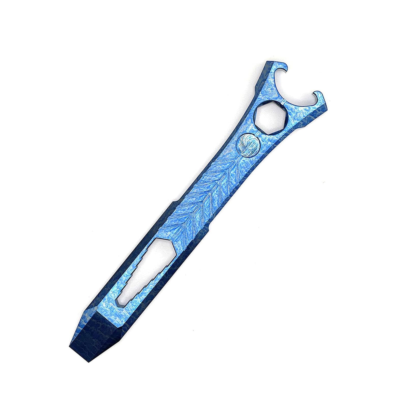 Hamans Titanium EDC Pry Bar Multi Tool Bottle Opener Compact Size EDC Multi Tool Crowbar Wrench Screwdriver, QG003