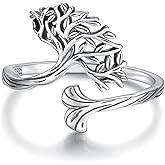 zaxsj Tree of Life Rings for Women: 925 Sterling Silver Retro Celtic Knot Irish Tree of Life Ring Jewelry Gifts for Women