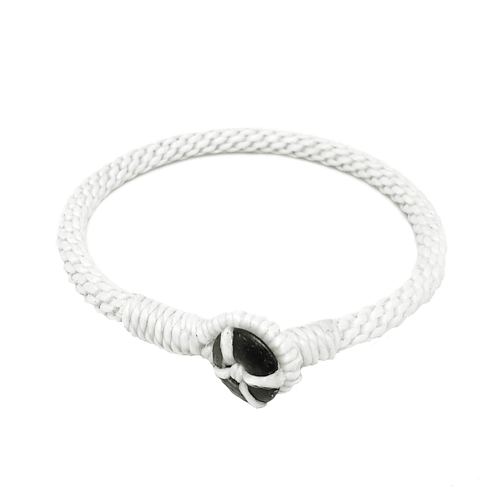 Origin Siam Handmade Thai Buddhist Wristband | Tight Weave Slim Bracelet | Karma Luck Love Friendship | Yoga Meditation Gift (White) — image 1