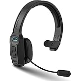Philips Trucker Bluetooth Headset with Mic, Wireless Single Ear Trucker Headset with AI Noise-Canceling Microphone & Mute Button, All Day Extended Playtime, Headphones for Truck Drivers, Home, Office