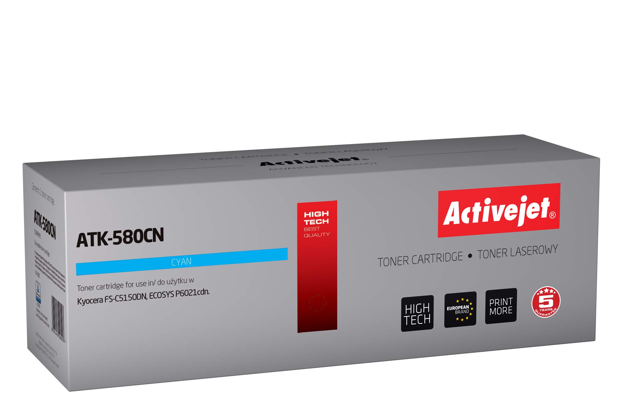ActiveJet expacjtky0095 Laser Toner Cyan Laser Toner Cartridge – Toner Cartridge, Laser Toner (Cyan, One Piece (S))