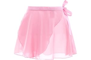 Lusofie Ballet Wrap Skirt with Ties, Girls Ballet Skirt, Flowy Chiffon Toddler Ballets Skirts for Girls