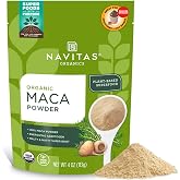 Navitas Organics Maca Powder &ndash; 100% Gelatinized Peruvian Maca for Adaptogen Smoothies, Lattes, Baking &amp; More &ndash; Energize &amp; Balance - USDA Organic, Non GMO, Vegan, Gluten Free (4oz. Bag, 23 Servings)