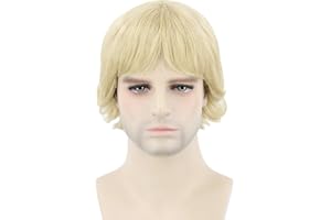 Topcosplay Men Wigs Blonde Short Cosplay Halloween Character Costume Party Wig