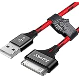 AGVEE Durable Heavy Duty Fast [3 Pack 10ft] Nylon Braided USB-A to 30 Pin Charger Cable, Compact Metal Shell Charging Cord fo