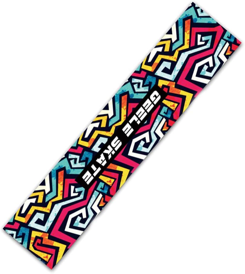 Rayauto 47"X10" Sport Outdoor Skateboard Longboard Dancing Board Double Rocker Board Penny Cruiser Board Waterproof Diamond Griptape Sheet Sticker Deck Sandpaper