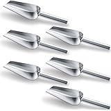 6 Pack 6 Ounce Stainless Steel Ice Scoop Small Metal Candy Scoop Mini Ice Cube Scoop Little Sugar Scoop Cream Scoop for Home 