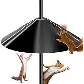 VIVCIN Squirrel Baffle for Bird Feeder Pole, Large 19 Inch Heavy-Duty 30% Thicker Chew-Proof Design, Black Pole Mount Raccoon Guard, Easy Install Weatherproof Protector for Outdoor Bird