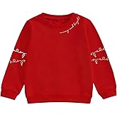 Christmas Kids Sweatshirts Boys Girls Merry Christmas Long Sleeve Shirts Toddler Xmas Holiday Pullover Hoodies